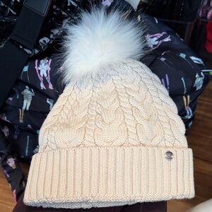 Lululemon Cream Cable Knit Beanie